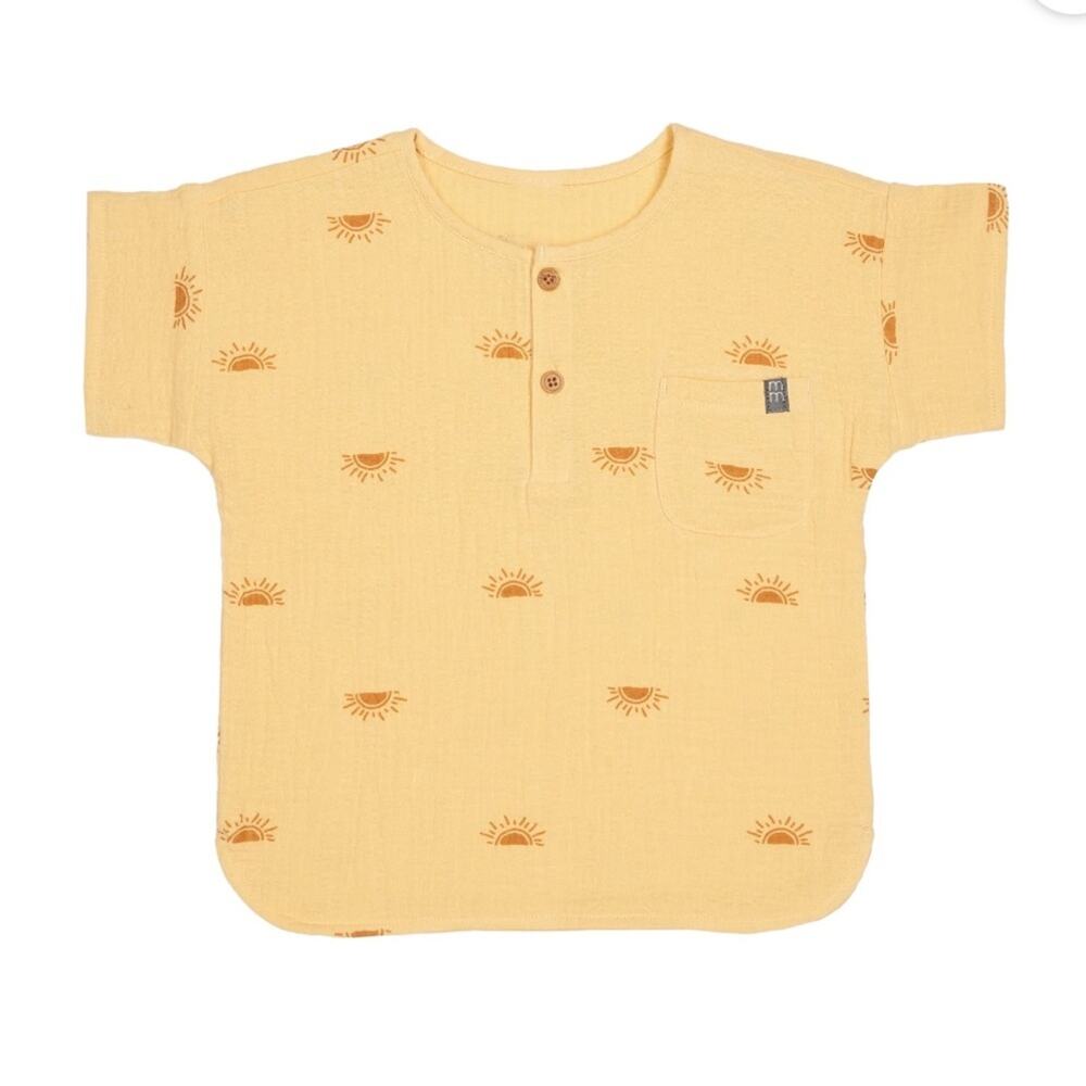 Modern Moments by Gerber Toddler Boy Casual Gauze Henley Tee size 18 months